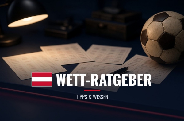 Analyse-Schreibtisch mit Wettscheinen, Füller und Fußball – Wett-Ratgeber Featured Image